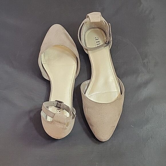 A.N.A A NEW APPROACH POINTED TOE ADJUSTABLE BUCKLE STRAP FLAT SHOE - Picture 7 of 13